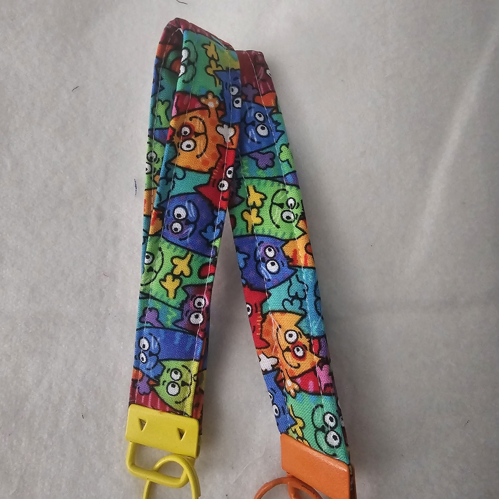 Key Fob Wristlet - Yellow & Orange Accents